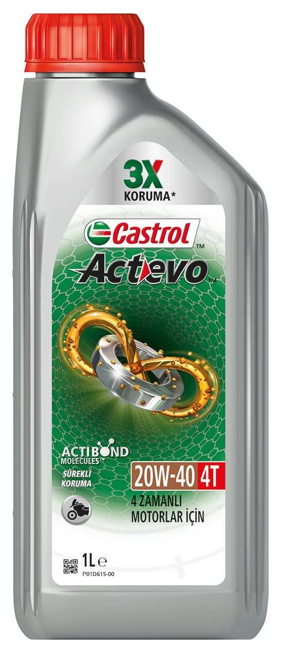 Castrol Act>evo 4T 20W-40, 12X1L ürün ambalajı