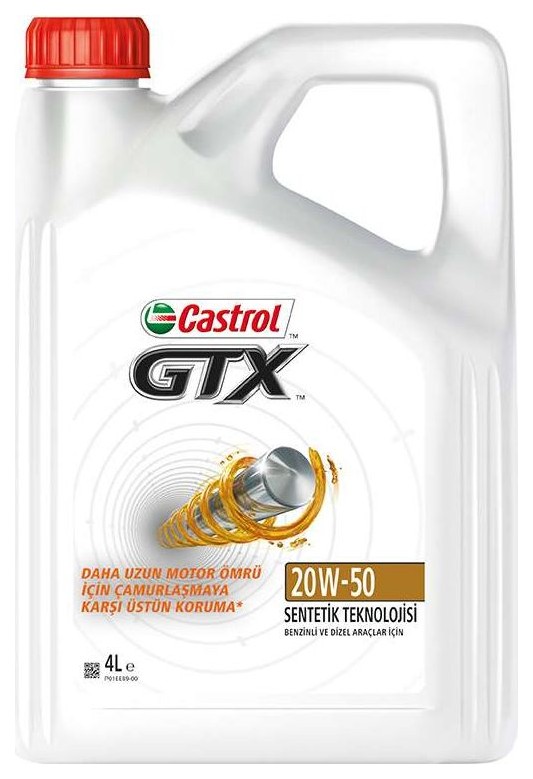 Castrol GTX 20W-50 (TR), 4X4L ürün ambalajı