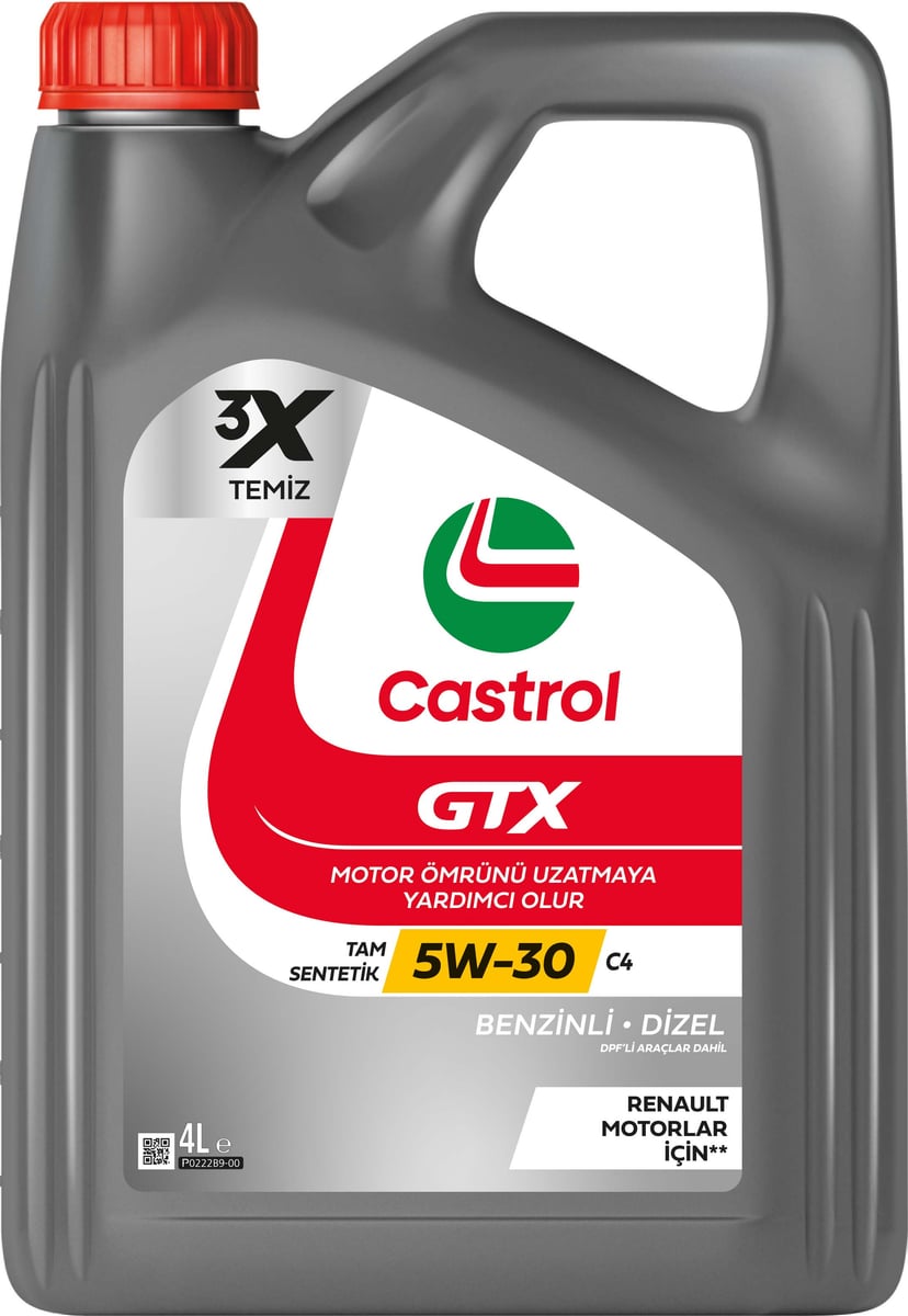 Castrol GTX 5W-30 C4, 4X4L ürün ambalajı