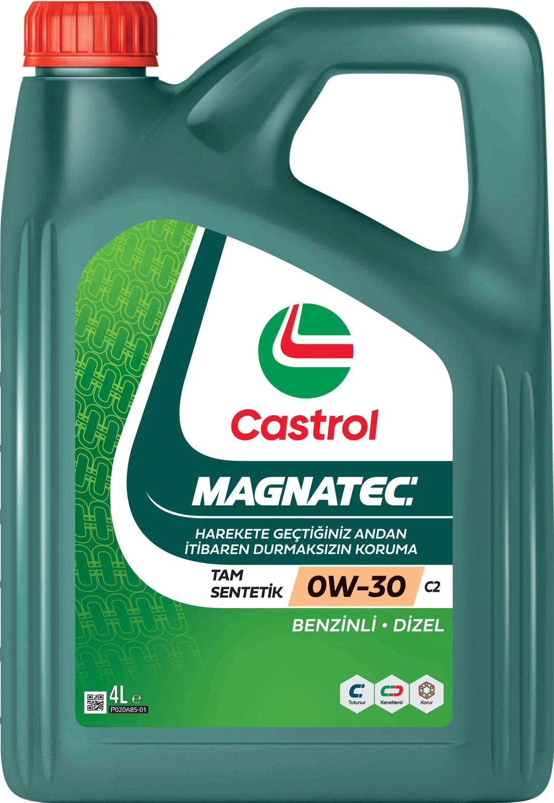 Castrol Magnatec 0W-30 C2, 4X4L ürün ambalajı