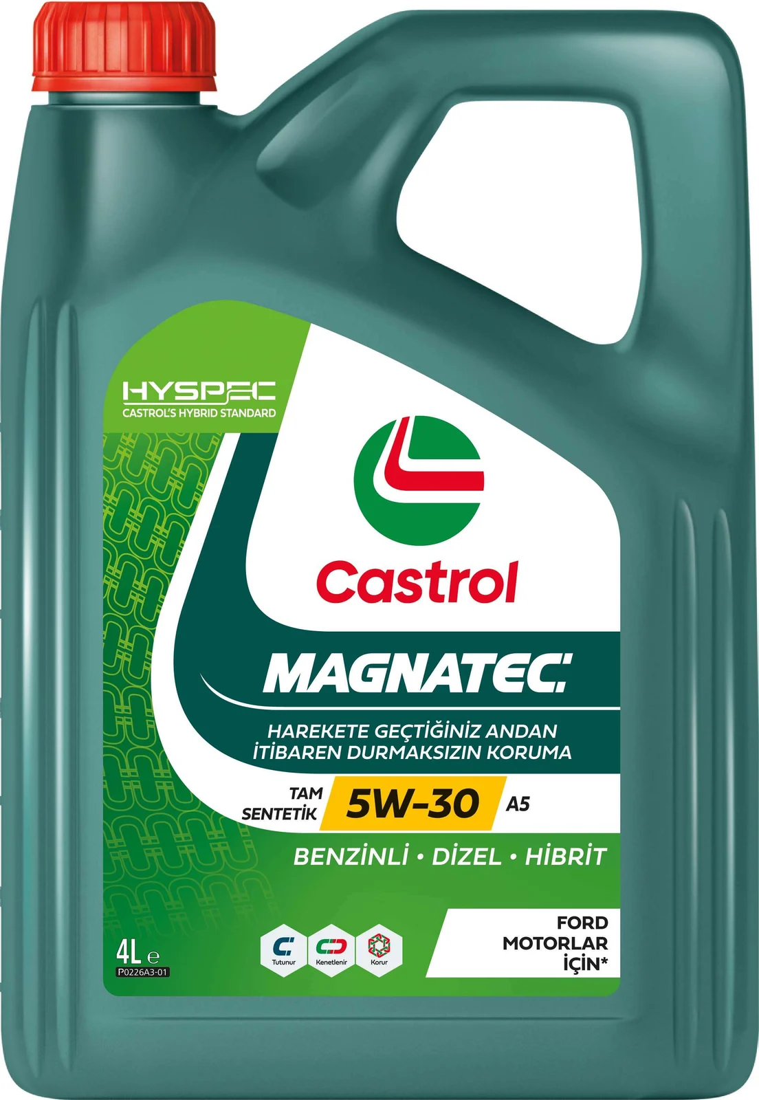 Castrol Magnatec 5W-30 A5, 4X4L ürün ambalajı