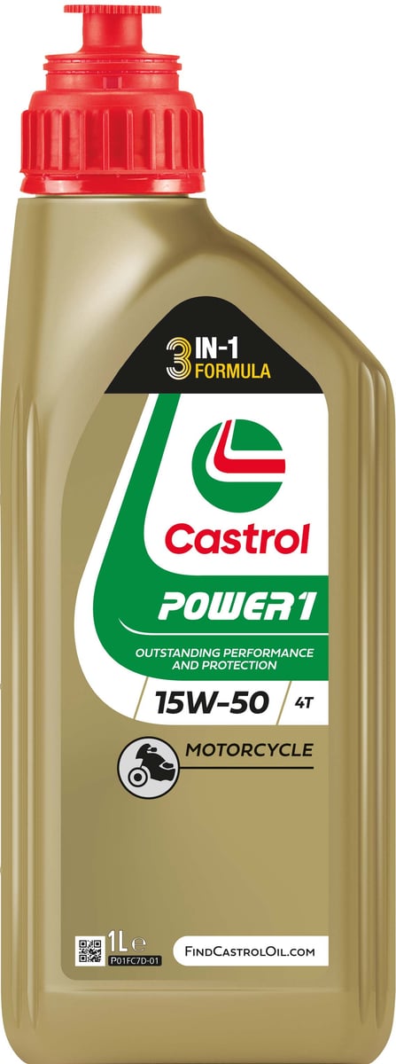 Castrol POWER1 4T 15W-50, 12X1L ürün ambalajı