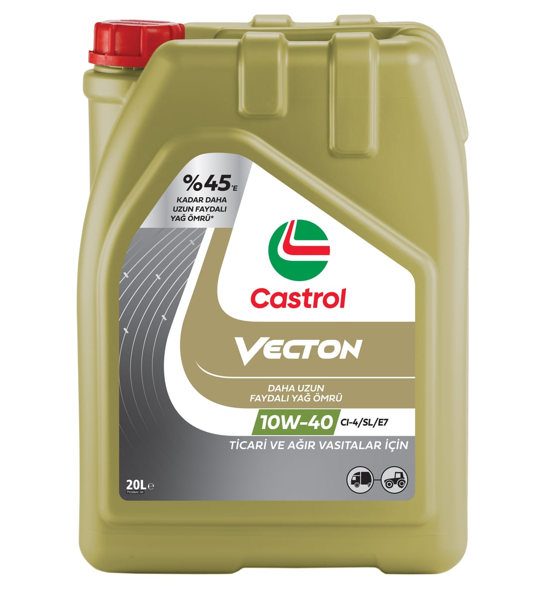Castrol Vecton 10W-40 CI-4/SL/E7, 20L ürün ambalajı
