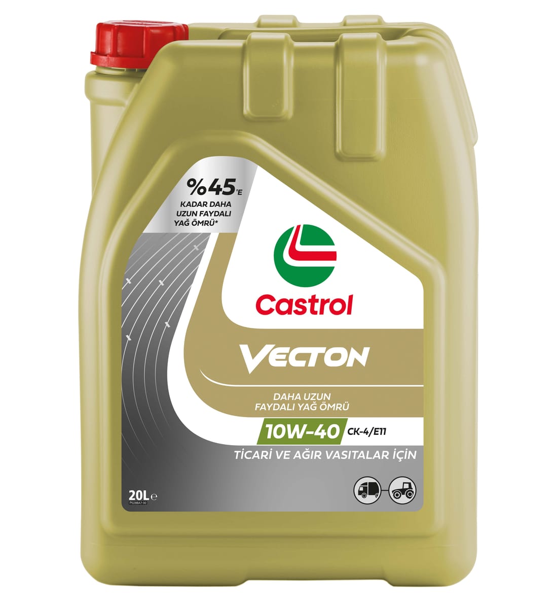Castrol Vecton 10W-40 CK-4/E11, 20L ürün ambalajı