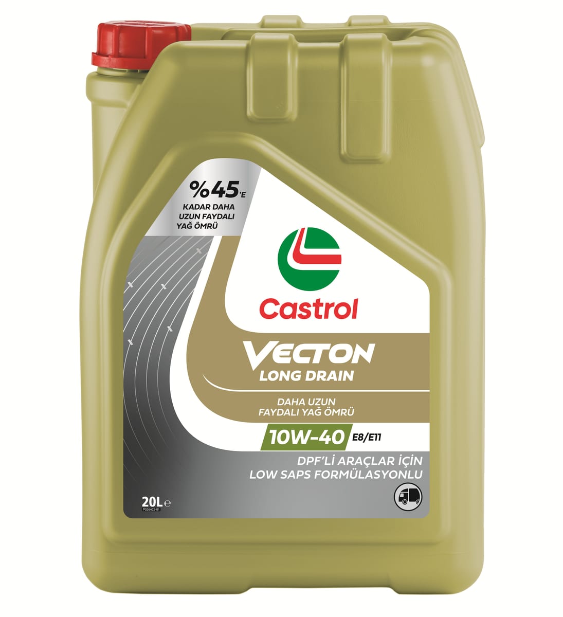 Castrol Vecton LD 10W-40 E8/E11, 20L ürün ambalajı