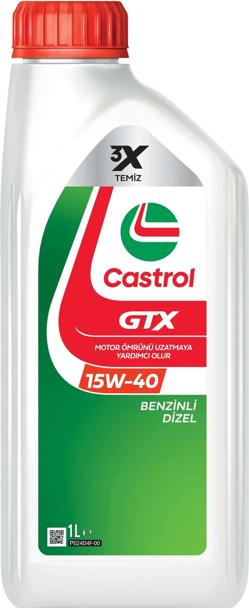 Castrol GTX 15W-40, 12X1L ürün ambalajı