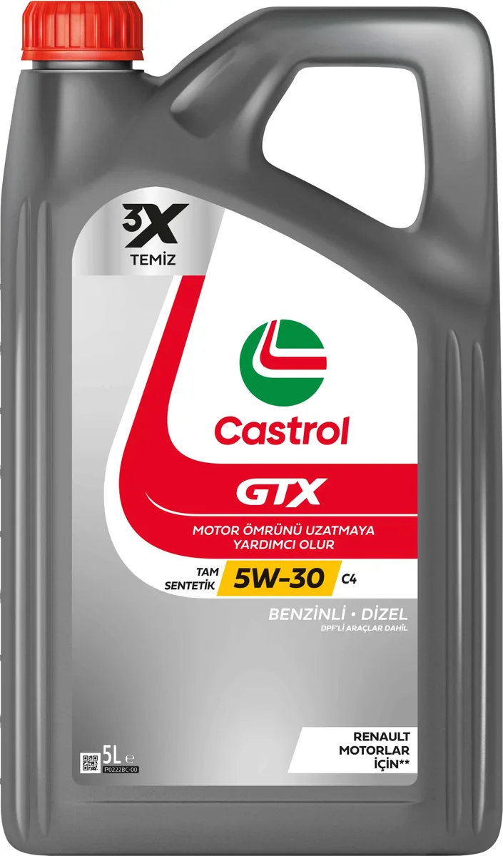 Castrol GTX 5W-30 C4, 4X5L ürün ambalajı