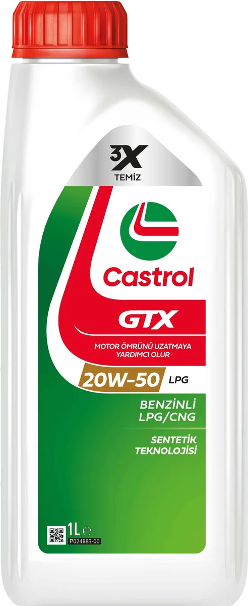Castrol GTX LPG 20W-50, 12X1L ürün ambalajı