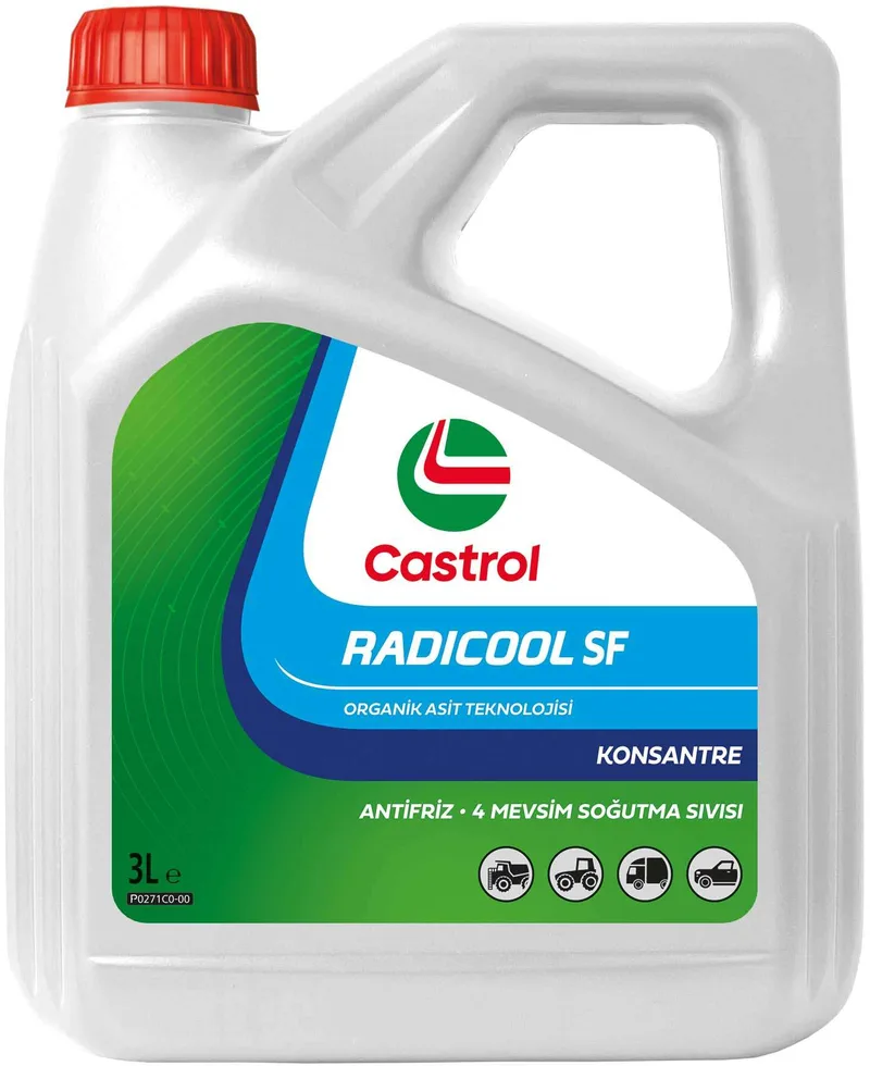 Castrol Radicool SF, 4X3L ürün ambalajı